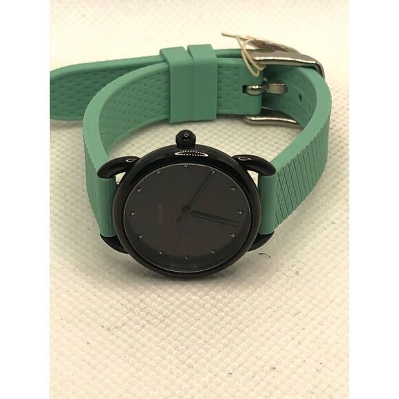 Fossil ES4489 Womens Silicone Analog Black Dial Quartz Genuine Wrist Watch KS279 - Picture 5 of 9